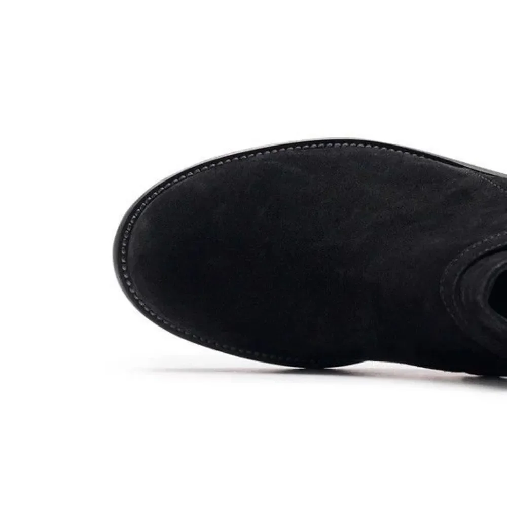 PAUL GREEN Reeve Ankle Boot, Bootie Black Soft Suede $535 New Size UK 7.5 US 10